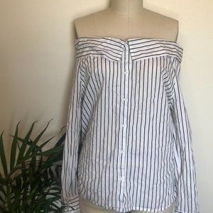 Striped Off The Shoulder Top